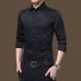 Mens Long Sleeve Shirt Dress Up Professional Shirt Long Sleeve Mens White Slim Fit Shirt Solid Color Men Business Dress Shirt