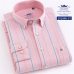 Men's Oxford 100% Cotton Fashion Stripe Casual Long Sleeve Shirts Retro Style High Quality Design Men's Dress Shirts Blouse