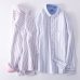 Men's Oxford 100% Cotton Fashion Stripe Casual Long Sleeve Shirts Retro Style High Quality Design Men's Dress Shirts Blouse