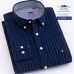 Men's Oxford 100% Cotton Fashion Stripe Casual Long Sleeve Shirts Retro Style High Quality Design Men's Dress Shirts Blouse