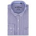 Men's Plaid Checked Oxford Button-down Shirt Chest Pocket Smart Casual Classic Contrast Standard-fit Long Sleeve Dress Shirts