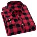 Men's Plaid Flannel Shirt Slim Fit Soft Spring Male Shirt Brand Men's Business Casual Long-sleeved Shirts  Plus Size 5XL 6XL