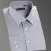 Men's Regular-fit Coarse-twill Solid Basic Dress Shirt Formal Business Long Sleeve White Tops Shirts for Social Work Office Wear