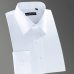 Men's Regular-fit Coarse-twill Solid Basic Dress Shirt Formal Business Long Sleeve White Tops Shirts for Social Work Office Wear