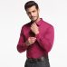 Men's Regular-fit Long Sleeve Stretch Easy Care Shirt Formal Business Office/Working Wear Bamboo Fiber Solid Basics Dress Shirts