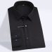 Men's Regular-fit Long Sleeve Stretch Easy Care Shirt Formal Business Office/Working Wear Bamboo Fiber Solid Basics Dress Shirts