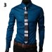 Men's Shirt Long Sleeve 2019 New Arrival Fashion Men Argyle Luxury Business Style Slim Fit Long Sleeve Casual Dress Shirt