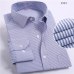 New 8xl Plus Size Large Men Turndown Collar Long sleeve Non-Iron dress striped shirts with chest pocket regular fit male tops