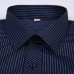 New 8xl Plus Size Large Men Turndown Collar Long sleeve Non-Iron dress striped shirts with chest pocket regular fit male tops