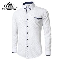 New Arrival 2018 White Shirt Men Long Sleeve Business Casual Shirts Men Dress Shirts Comfortable Clothing Camisa Masculina