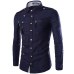 New Arrival Spring/Autumn Men Long Sleeve Cargo Shirt Casual Slim Fit Fashion Epaulet Double Pocket Mens Dress Shirt M L XL XXL