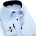 New Arrived 2018 mens work shirts Brand soft Long sleeve square collar regular striped /twill men dress shirts white male tops