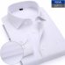 New Arrived 2018 mens work shirts Brand soft Long sleeve square collar regular striped /twill men dress shirts white male tops