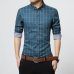 New Autumn Fashion Brand Men Clothes Slim Fit Men Long Sleeve Shirt Men Plaid Cotton Casual Men Shirt Social Plus Size M-5XL