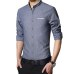 New Fashion Casual Men Shirt Long Sleeve Mandarin Collar Slim Fit Shirt Men Korean Business Mens Dress Shirts Men Clothes M-5XL