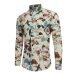 New Men's Long Sleeve Casual Shirt Fashion Rose Flower 3D Printed Floral Shirt Turn-down Collar Slim Fit Shirt For Mens Clothing