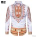 New Tops men's casual shirt 2018 spring 3D National style printing Floral pattern men fashion Edition long sleeve Shirt EU size