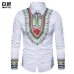 New Tops men's casual shirt 2018 spring 3D National style printing Floral pattern men fashion Edition long sleeve Shirt EU size