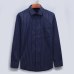 Plus Large Size 8XL 7XL 6XL 5XL 4XL Mens Business Casual Long Sleeved Shirt Classic Striped Male Social Dress Shirts Purple Blue