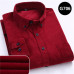 Plus Size 6xl Autumn/winter Warm Quality 100%cotton Corduroy long sleeved button collar smart casual shirts for men comfortable