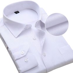 Plus Size Long Sleeve Men Dress Shirt Fashion Male Business Formal Wear Office Working Shirts 6XL 7XL 8XL white shirt