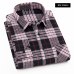 Quality Flannel Plaid Men Shirt Cotton Spring Autumn Casual Long Sleeve Dress Shirts Soft Comfort Slim Fit Button Down Clothes