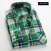 Quality Flannel Plaid Men Shirt Cotton Spring Autumn Casual Long Sleeve Dress Shirts Soft Comfort Slim Fit Button Down Clothes