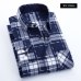 Quality Flannel Plaid Men Shirt Cotton Spring Autumn Casual Long Sleeve Dress Shirts Soft Comfort Slim Fit Button Down Clothes