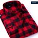 Quality Warm Autumn Winter Flannel Plaid Shirt Red Checkered Shirt Men Shirts Long Sleeve Chemise Homme Cotton Dress Shirts