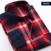 Quality Warm Autumn Winter Flannel Plaid Shirt Red Checkered Shirt Men Shirts Long Sleeve Chemise Homme Cotton Dress Shirts