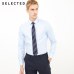 SELECTED Cotton-blend V-neck business long-sleeved shirt |418105543