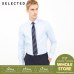 SELECTED Cotton-blend V-neck business long-sleeved shirt |418105543