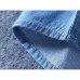 Spring Autumn Men Denim Thin Shirt Long Sleeve Soft 100% Cotton Two Pockets Slim Slight Elastic Jeans Cowboy 4XL