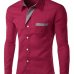 TUNEVUSE Mens shirts Camisa Masculina Long Sleeve Shirt Men Korean Slim Design Formal Casual Male Dress Shirt Size M-4XL 8012