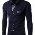 TUNEVUSE Mens shirts Camisa Masculina Long Sleeve Shirt Men Korean Slim Design Formal Casual Male Dress Shirt Size M-4XL 8012