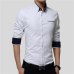 VISADA JAUNA 2018 New Men Shirts Business Long Sleeve Turn-down Collar Cotton Male Shirt Slim Fit Popular Designs N837