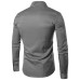 VISADA JAUNA 2018 New Men's Fashion Cotton Long Sleeved Shirt Solid Color Slim Fit Shirts Men Casual Irregular Man Dress N8931