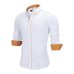 VISADA JAUNA Men Shirts Europe Size New Arrivals Slim Fit Male Shirt Solid Long Sleeve British Style Cotton Men's Shirt N332