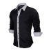 VISADA JAUNA Men Shirts Europe Size New Arrivals Slim Fit Male Shirt Solid Long Sleeve British Style Cotton Men's Shirt N332