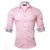 VISADA JAUNA Men's Shirt 2017 New Arrivals Fashion Casual Style Long Sleeve Solid 100% Cotton Slim Fit Dress Male Shirts N795