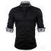 VISADA JAUNA Men's Shirt 2017 New Arrivals Fashion Casual Style Long Sleeve Solid 100% Cotton Slim Fit Dress Male Shirts N795