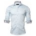 VISADA JAUNA Men's Shirt 2017 New Arrivals Fashion Casual Style Long Sleeve Solid 100% Cotton Slim Fit Dress Male Shirts N795