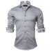 VISADA JAUNA Men's Shirt 2017 New Arrivals Fashion Casual Style Long Sleeve Solid 100% Cotton Slim Fit Dress Male Shirts N795