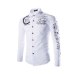 ZOGAA Geek Features Shirts Men Casual Jeans Shirt Print New Arrival Long Sleeve Casual Slim Fit Male Shirts Business shirt