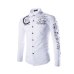 ZOGAA Geek Features Shirts Men Casual Jeans Shirt Print New Arrival Long Sleeve Casual Slim Fit Male Shirts Business shirt