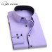 unisplendor Men Dress Shirts 2019 New Man Fashion Long Sleeve Slim Fit High Quality Solid Casual Business Man's Shirt 4XL YN630