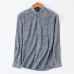 2018 New Arrival High Quality Men Shirts Cotton Linen Long Sleeve Shirt Fashion Slim Fit Shirt Man Brand Clothing DS256