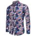 2018 New Spring &Autumn Shirts Fashion Trend Folk Men Ethnic Flowers Printed Casual Hawaiian Long Sleeves Dress Shirts 4XL 5XL