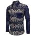 2018 New Spring &Autumn Shirts Fashion Trend Folk Men Ethnic Flowers Printed Casual Hawaiian Long Sleeves Dress Shirts 4XL 5XL