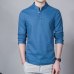 2019 Fashion Long sleeve Men's shirts male casual Linen shirt men Brand Plus size Asian size camisas DX366